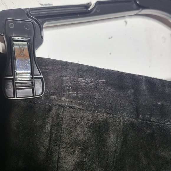 Lord & Taylor Womens Black 100% Suede Leather Pants Size 4 Boho Western Neutral - Picture 4 of 11